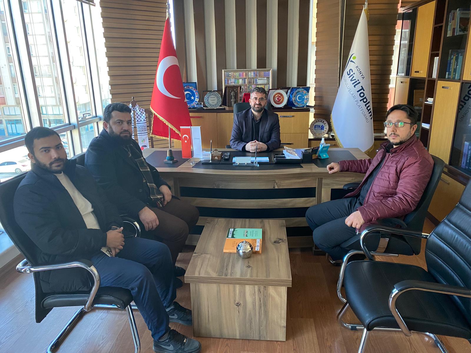 Birlikte Adil Yaşam Derneği Heyeti, Konya STK Platformu Başkanı Adem Ceylan'a hayırlı olsun ziyaretinde bulundu. || Konya STK Platformu